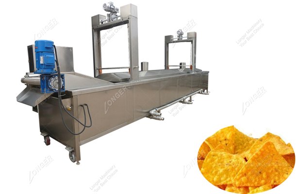 Continuous Corn Chips Fryer Machine Continuous Corn Chips Fryer Machine